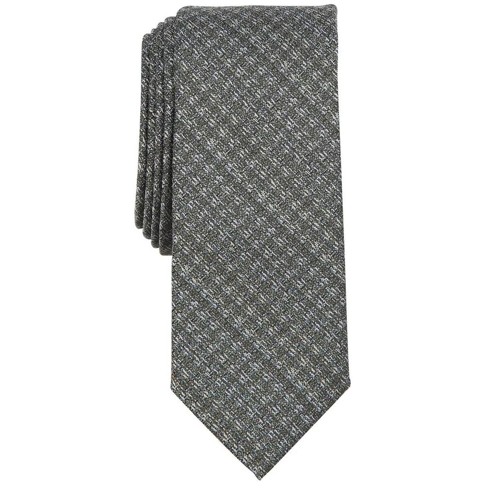 Bar III Men's Slim Skinny Neck Tie Green Milan Solid 2.5" Blade NWT